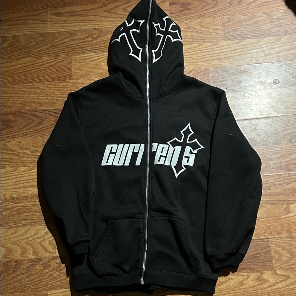 Black Zip-Up Men's Sweater